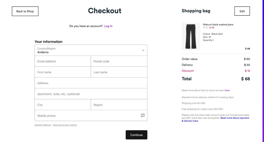 Online store developing