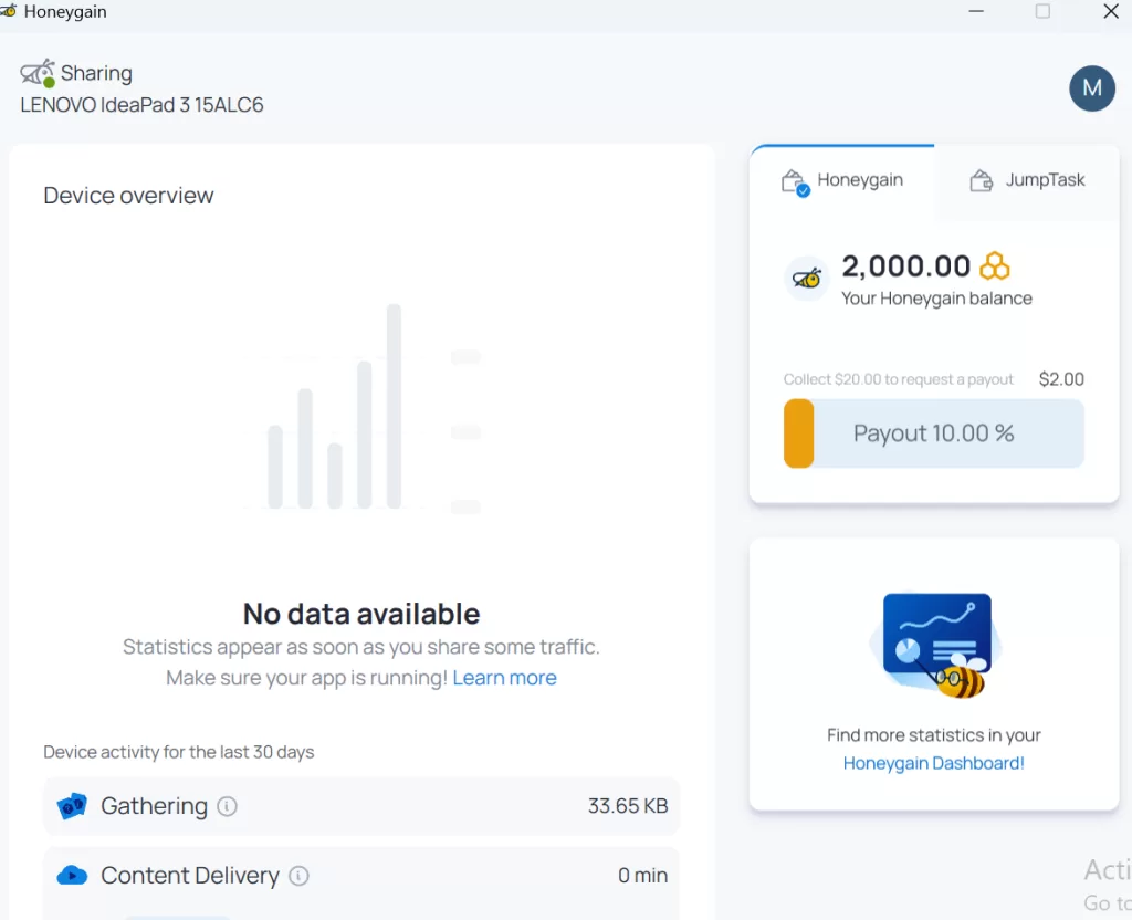 Unusable network Honeygain solution