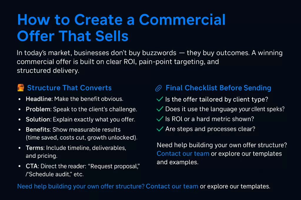 Structure Matters: How to Write a Commercial Offer That Converts