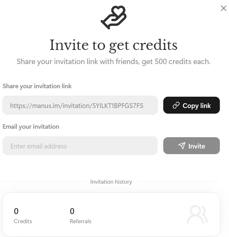Manus referral link.