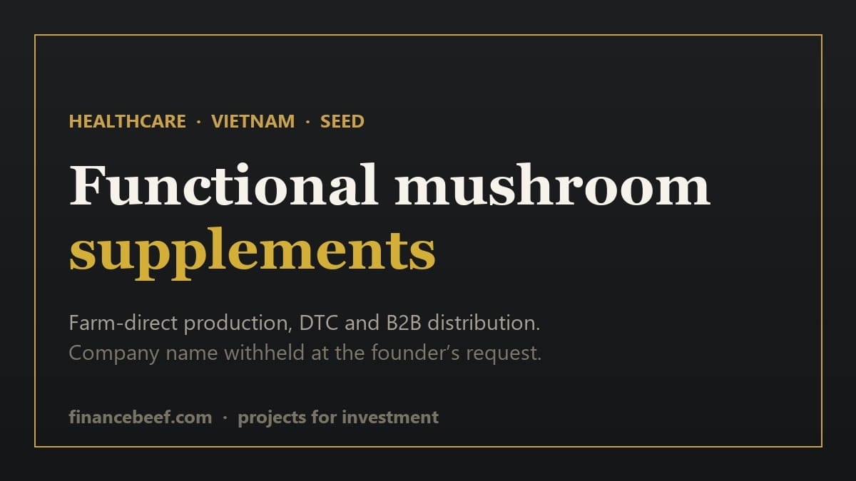 Functional mushroom supplements, Vietnam